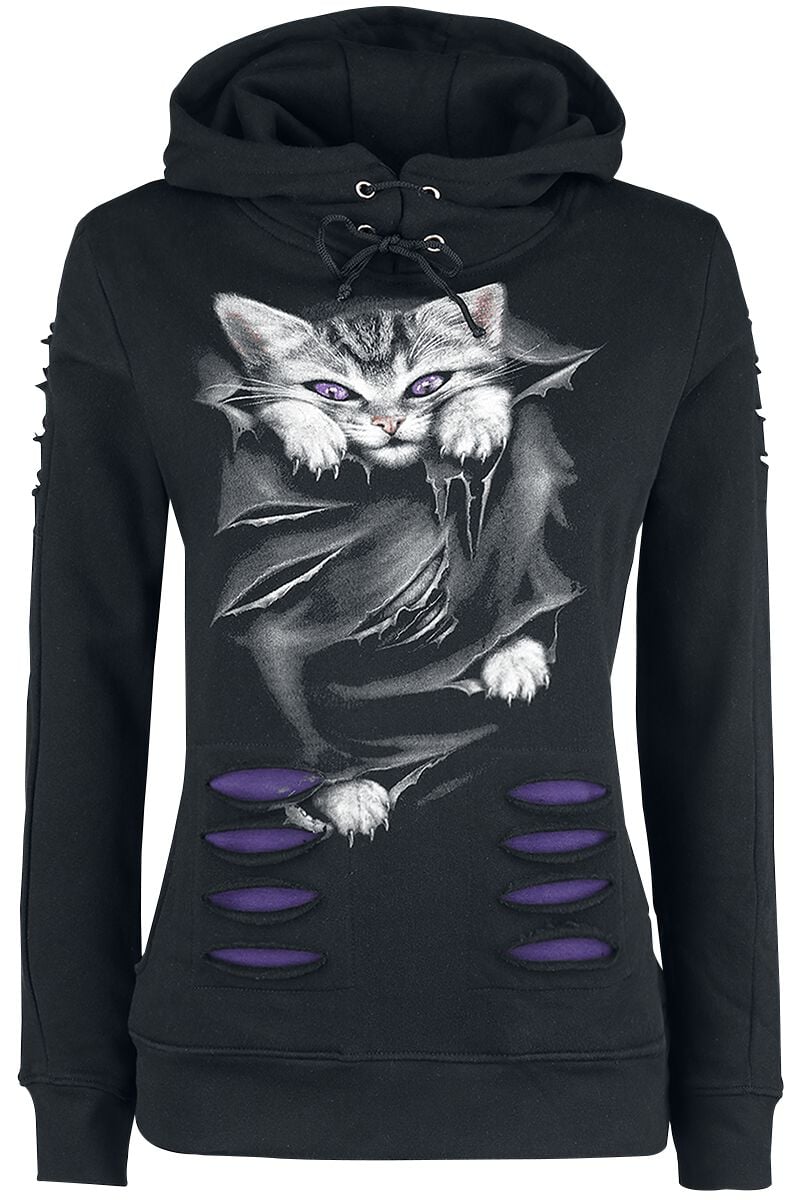 Sweat-shirt à capuche  de Spiral - Bright Eyes - S à XXL - pour Femme - noir - Spiral