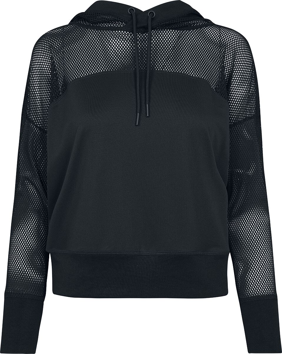 Sweat-shirt à capuche  de Urban Classics - Sweat À Capuche Mesh - XS à XL - pour Femme - noir - Urban Classics