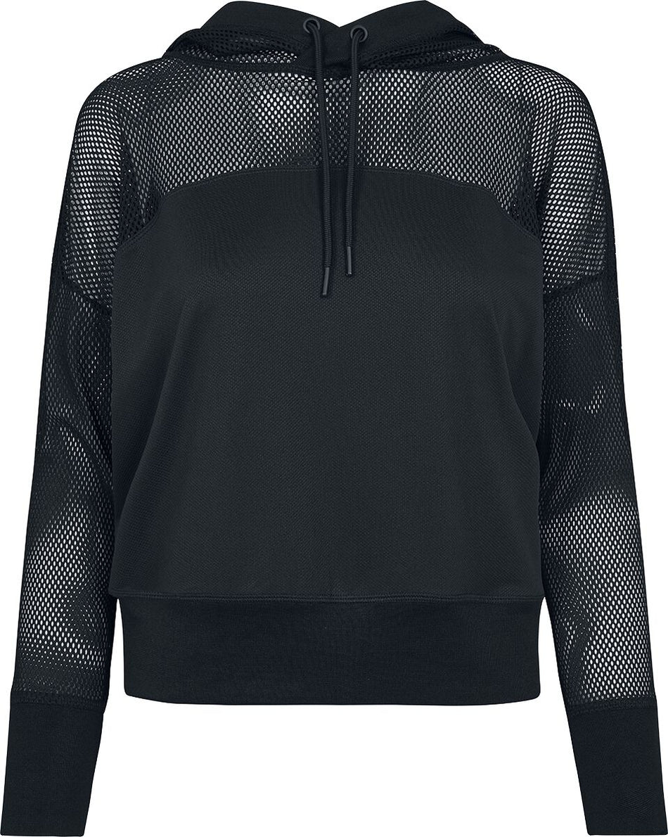 Sweat-shirt à capuche  de Urban Classics - Sweat À Capuche Mesh - XS à XL - pour Femme - noir - Urban Classics