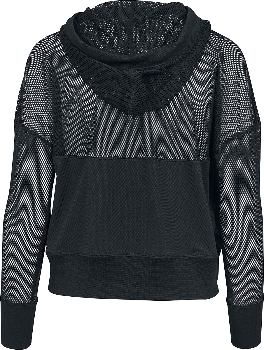 Sweat-shirt à capuche  de Urban Classics - Sweat À Capuche Mesh - XS à XL - pour Femme - noir - Urban Classics - View 2