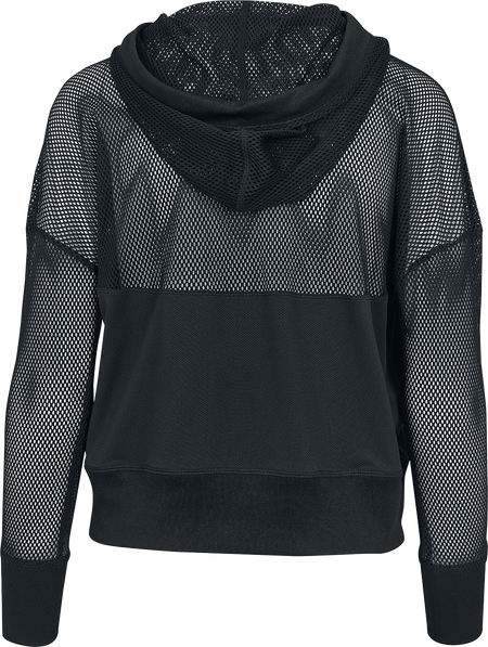 Sweat-shirt à capuche  de Urban Classics - Sweat À Capuche Mesh - XS à XL - pour Femme - noir - Urban Classics - View 2