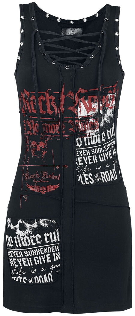Robe courte  de Rock Rebel by EMP - Stay A Little Longer - XS à 5XL - pour Femme - noir - Rock Rebel by EMP