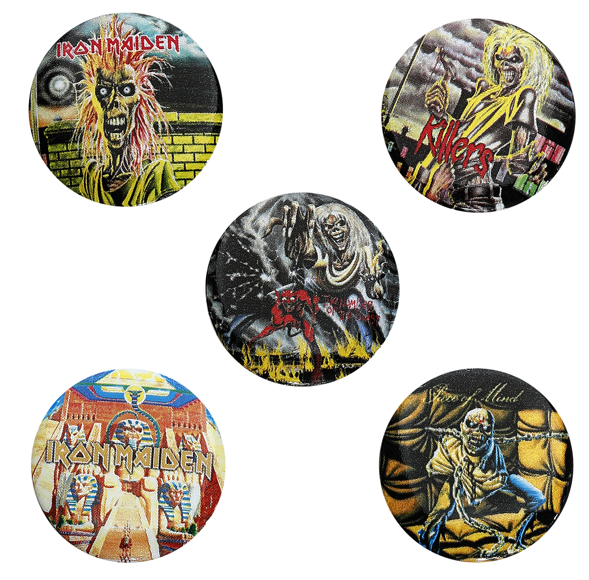 Badge  de Iron Maiden - Early Albums - pour Indifférent - multicolore - Iron Maiden - View 2