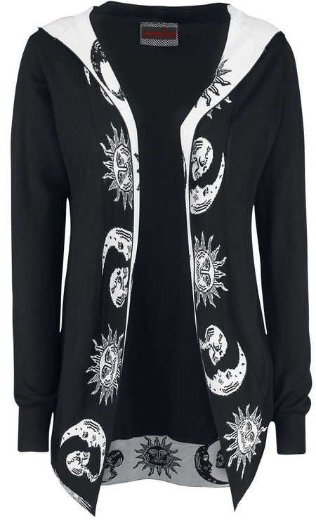 Gilets & Ponchos Gothic de Jawbreaker - Cardigan Moonstone - S à XXL - pour Femme - noir/blanc - Jawbreaker