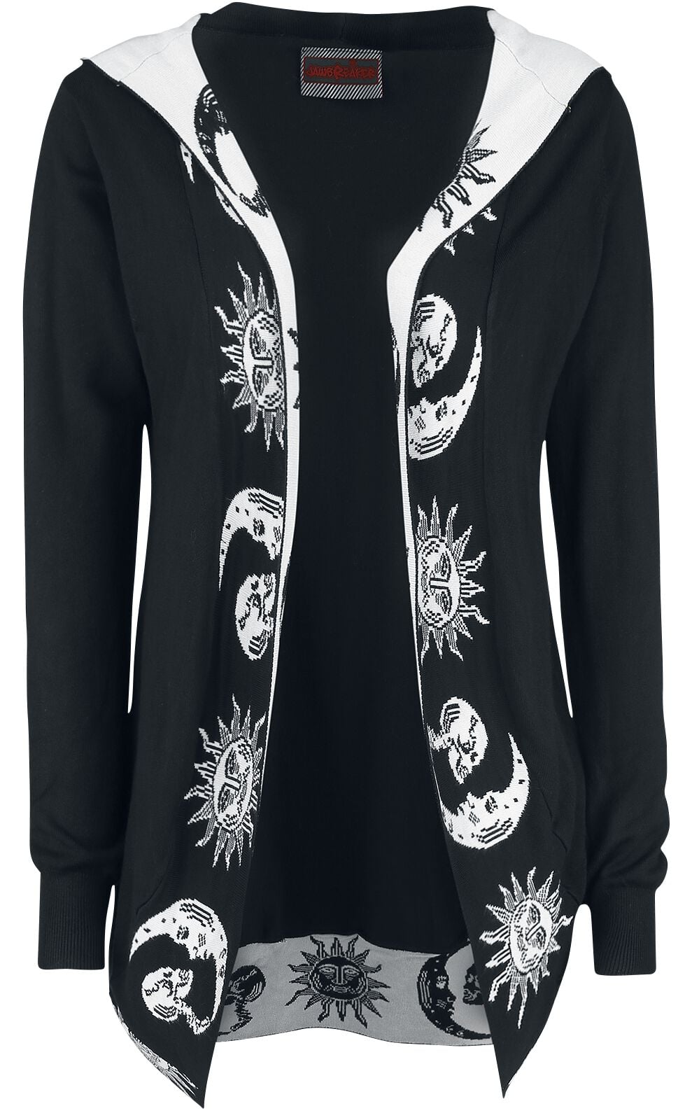 Gilets & Ponchos Gothic de Jawbreaker - Cardigan Moonstone - S à L - pour Femme - noir/blanc - Jawbreaker