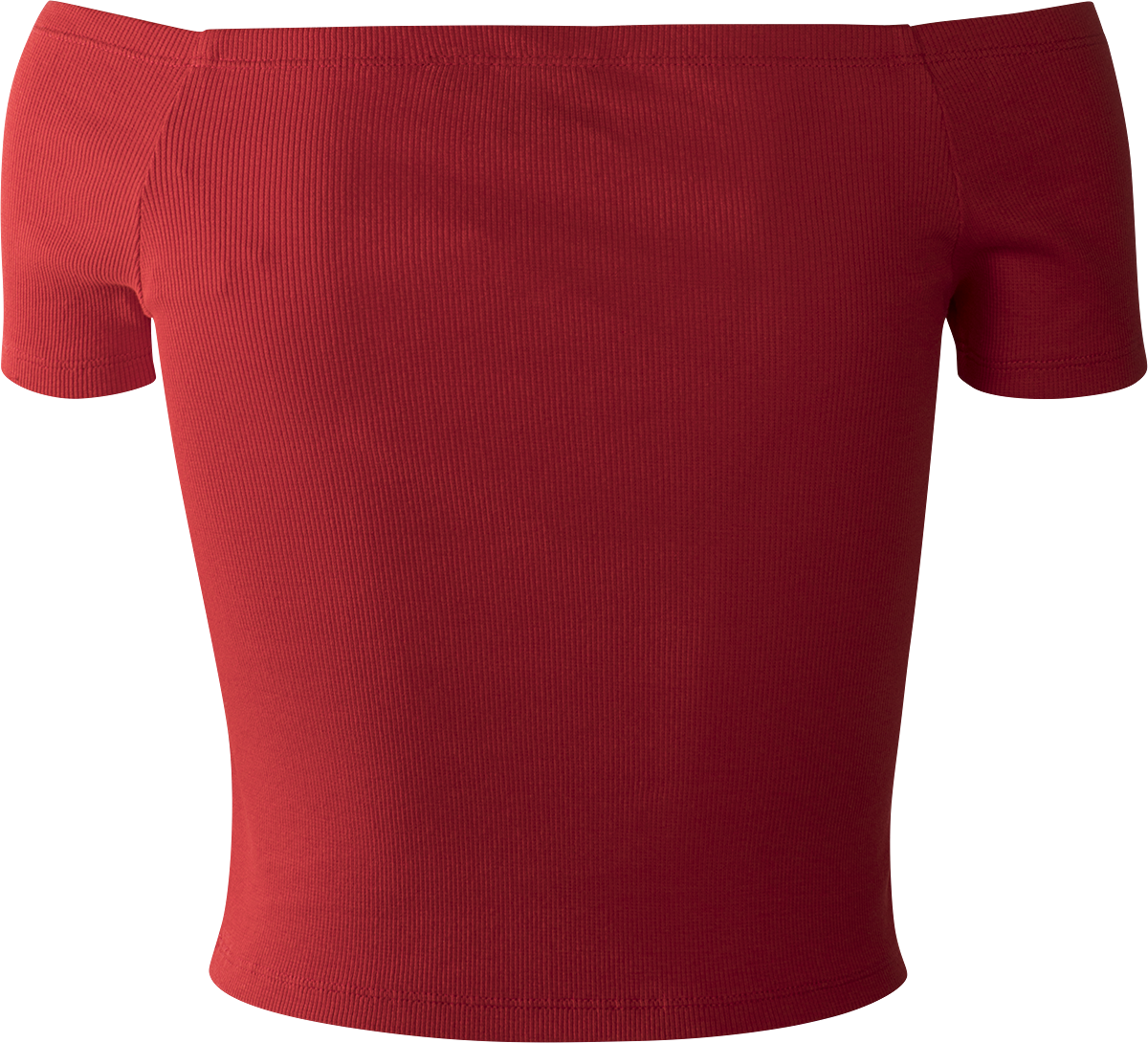 T-Shirt Manches courtes  de Urban Classics - T-shirt Court Épaules Dénudées - S à XL - pour Femme - rouge - Urban Classics - View 2