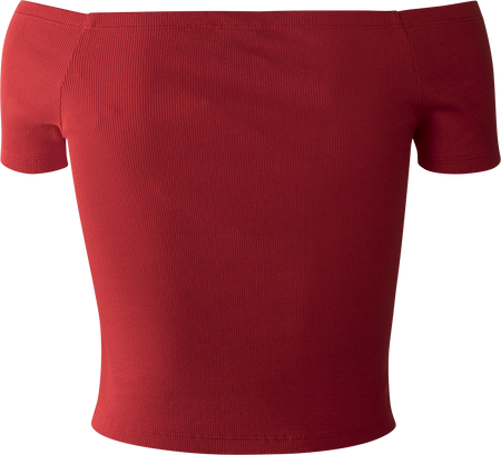 T-Shirt Manches courtes  de Urban Classics - T-shirt Court Épaules Dénudées - S à XL - pour Femme - rouge - Urban Classics - View 2