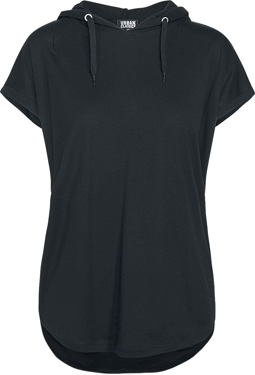 T-Shirt Manches courtes  de Urban Classics - T-shirt En Jersey À Capuche Femme - XS à 4XL - pour Femme - noir - Urban Classics