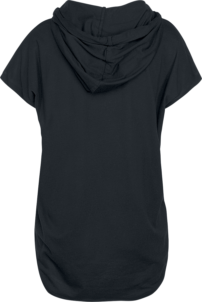 T-Shirt Manches courtes  de Urban Classics - T-shirt En Jersey À Capuche Femme - XS à XXL - pour Femme - noir - Urban Classics - View 2