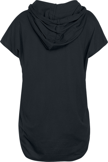 T-Shirt Manches courtes  de Urban Classics - T-shirt En Jersey À Capuche Femme - XS à XXL - pour Femme - noir - Urban Classics - View 2