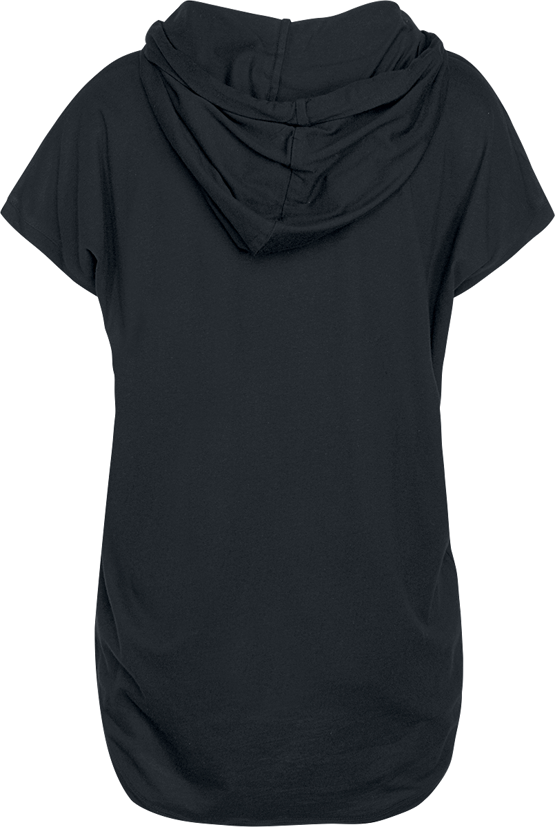 T-Shirt Manches courtes  de Urban Classics - T-shirt En Jersey À Capuche Femme - XS à 4XL - pour Femme - noir - Urban Classics - View 2