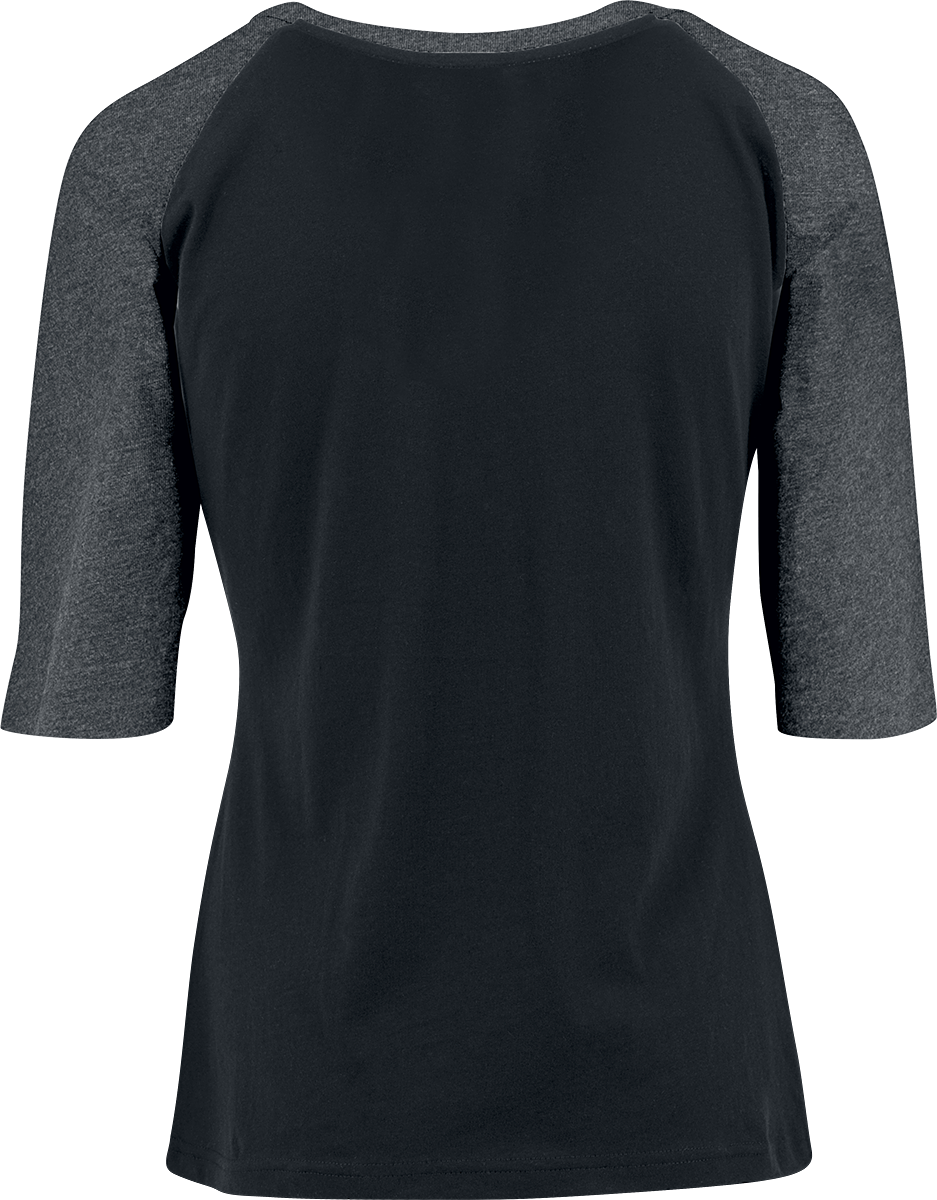 T-shirt manches longues  de Urban Classics - T-Shirt Manches 3/4 Raglan Femme - XS à 3XL - pour Femme - noir/anthracite - Urban Classics - View 2