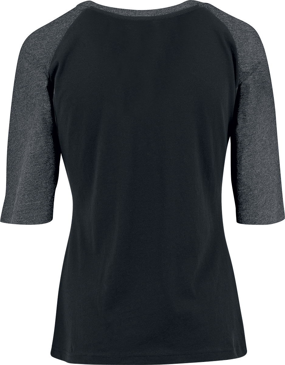 T-shirt manches longues  de Urban Classics - T-Shirt Manches 3/4 Raglan Femme - XS à 3XL - pour Femme - noir/anthracite - Urban Classics - View 2