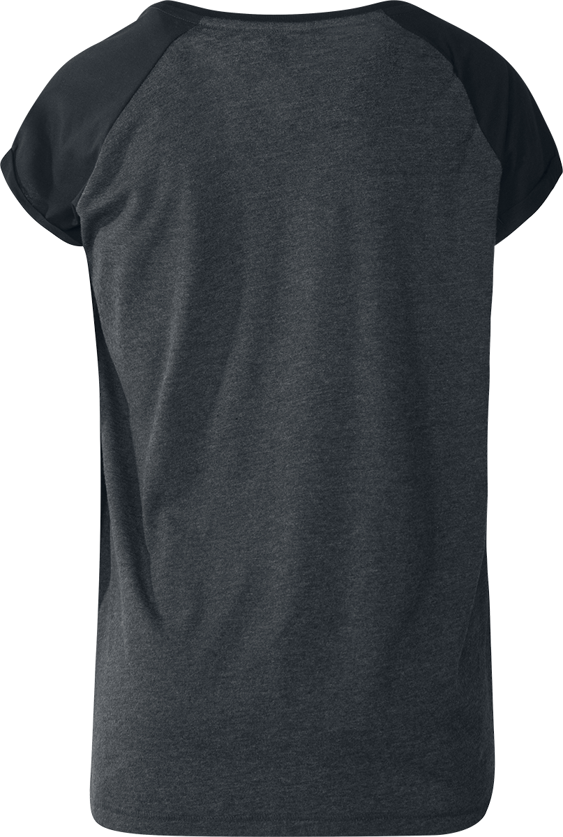 T-Shirt Manches courtes  de Urban Classics - T-shirt Manches Raglan Femme - XS à 5XL - pour Femme - anthracite/noir - Urban Classics - View 2