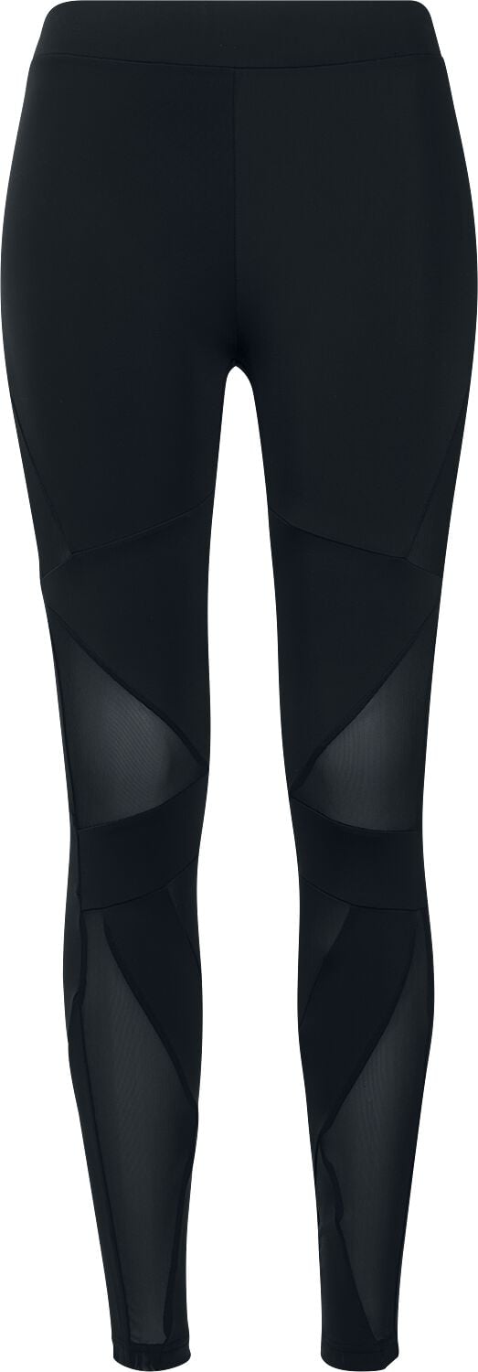 Legging  de Urban Classics - Leggings Femme Triangles Mesh - XS à 5XL - pour Femme - noir/noir - Urban Classics