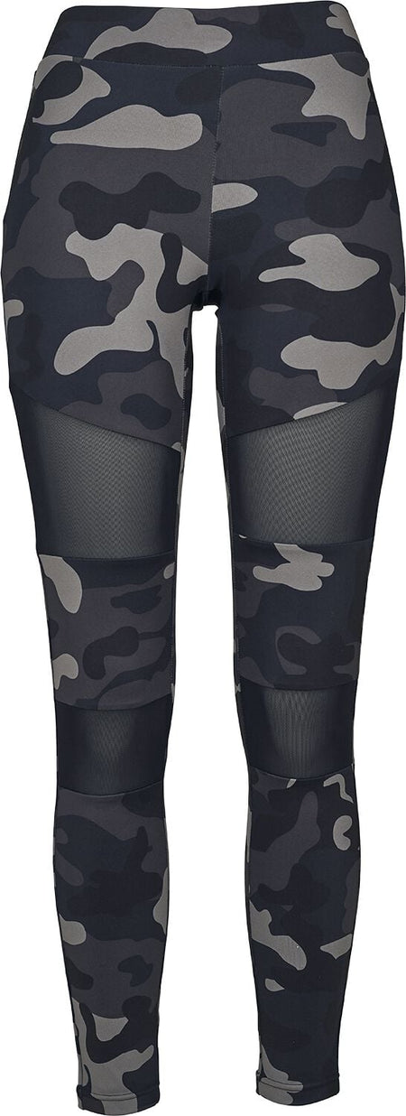 Legging  de Urban Classics - Legging Tech Mesh Camouflage Femme - XS à 3XL - pour Femme - camouflage sombre/noir - Urban Classics
