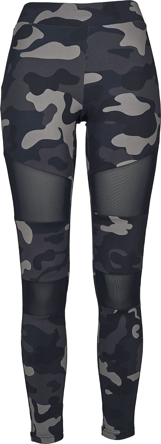 Legging  de Urban Classics - Legging Tech Mesh Camouflage Femme - XS à 3XL - pour Femme - camouflage sombre/noir - Urban Classics