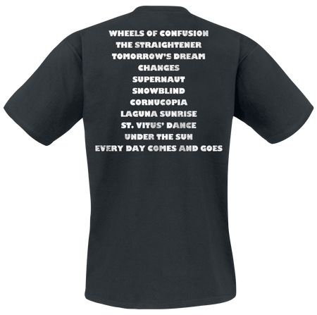 T-Shirt Manches courtes  de Black Sabbath - Vol. 4 Tracklist - S à XXL - pour Homme - noir - Black Sabbath - View 2