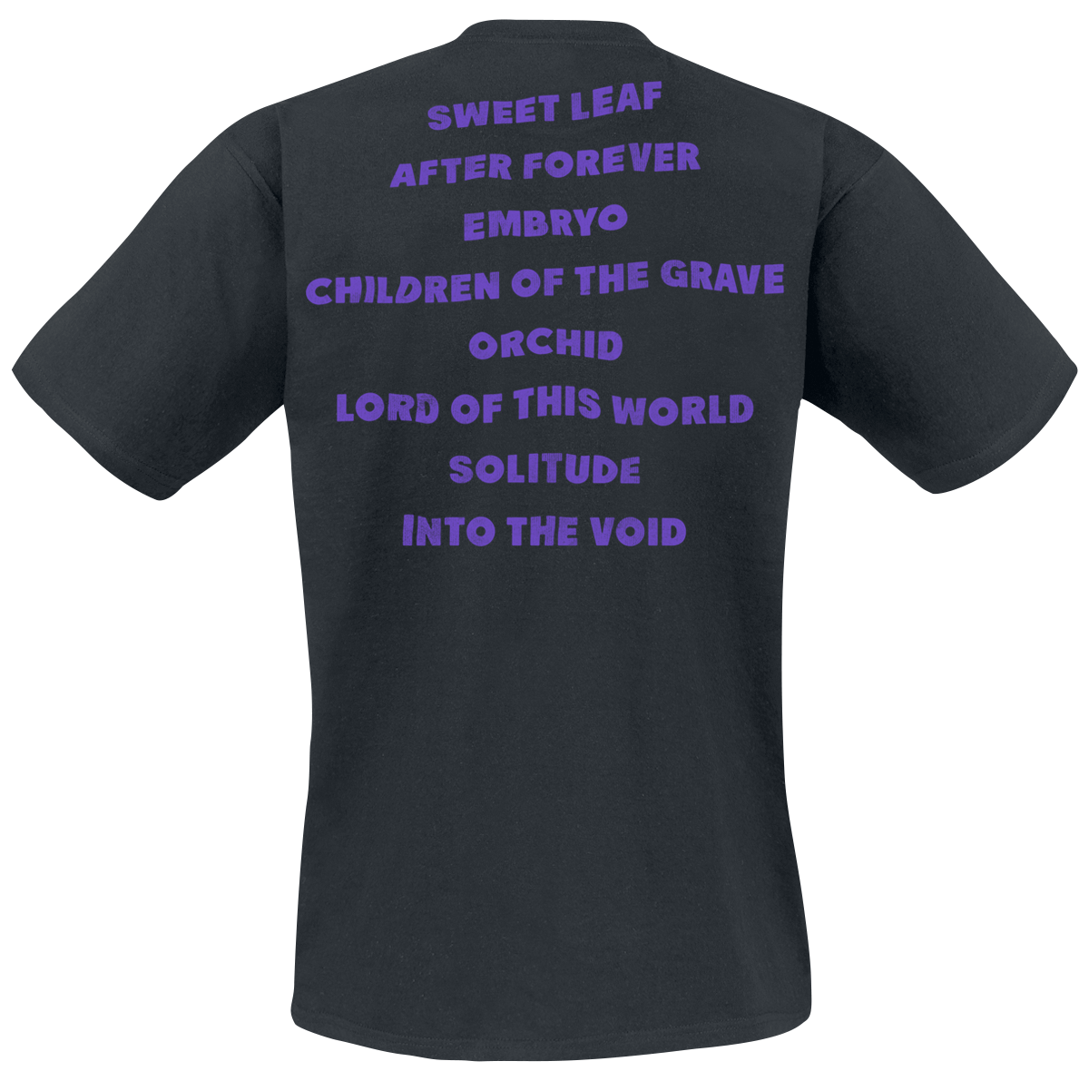 T-Shirt Manches courtes  de Black Sabbath - Master Of Reality Tracklist - S à XXL - pour Homme - noir - Black Sabbath - View 2