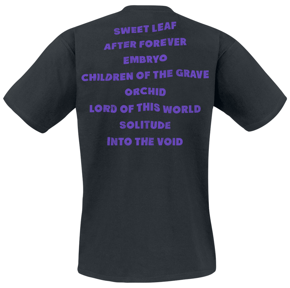 T-Shirt Manches courtes  de Black Sabbath - Master Of Reality Tracklist - S à XXL - pour Homme - noir - Black Sabbath - View 2