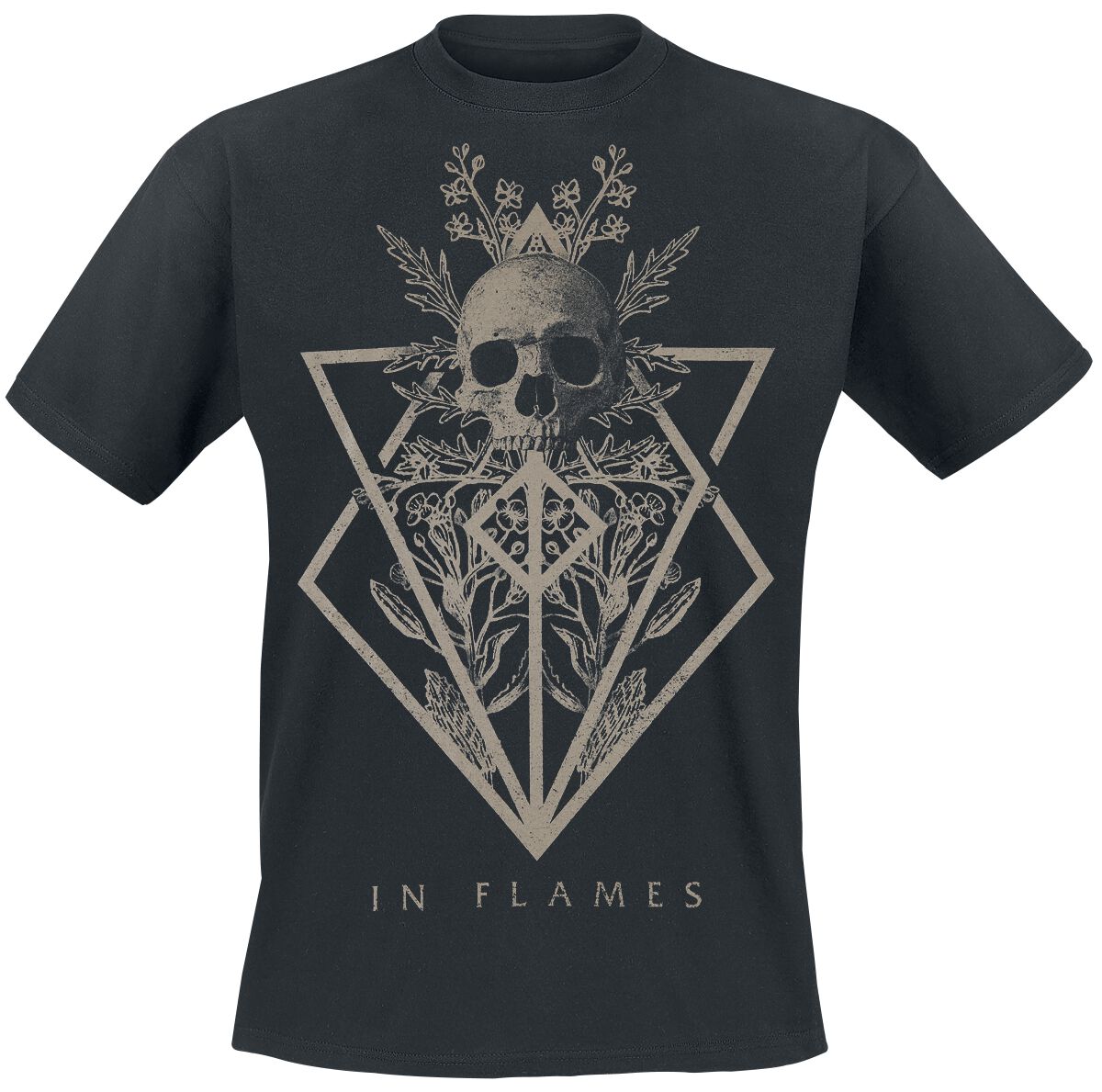 T-Shirt Manches courtes  de In Flames - Skull - S à 4XL - pour Homme - noir - In Flames
