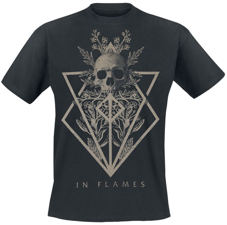 T-Shirt Manches courtes  de In Flames - Skull - S à 4XL - pour Homme - noir - In Flames