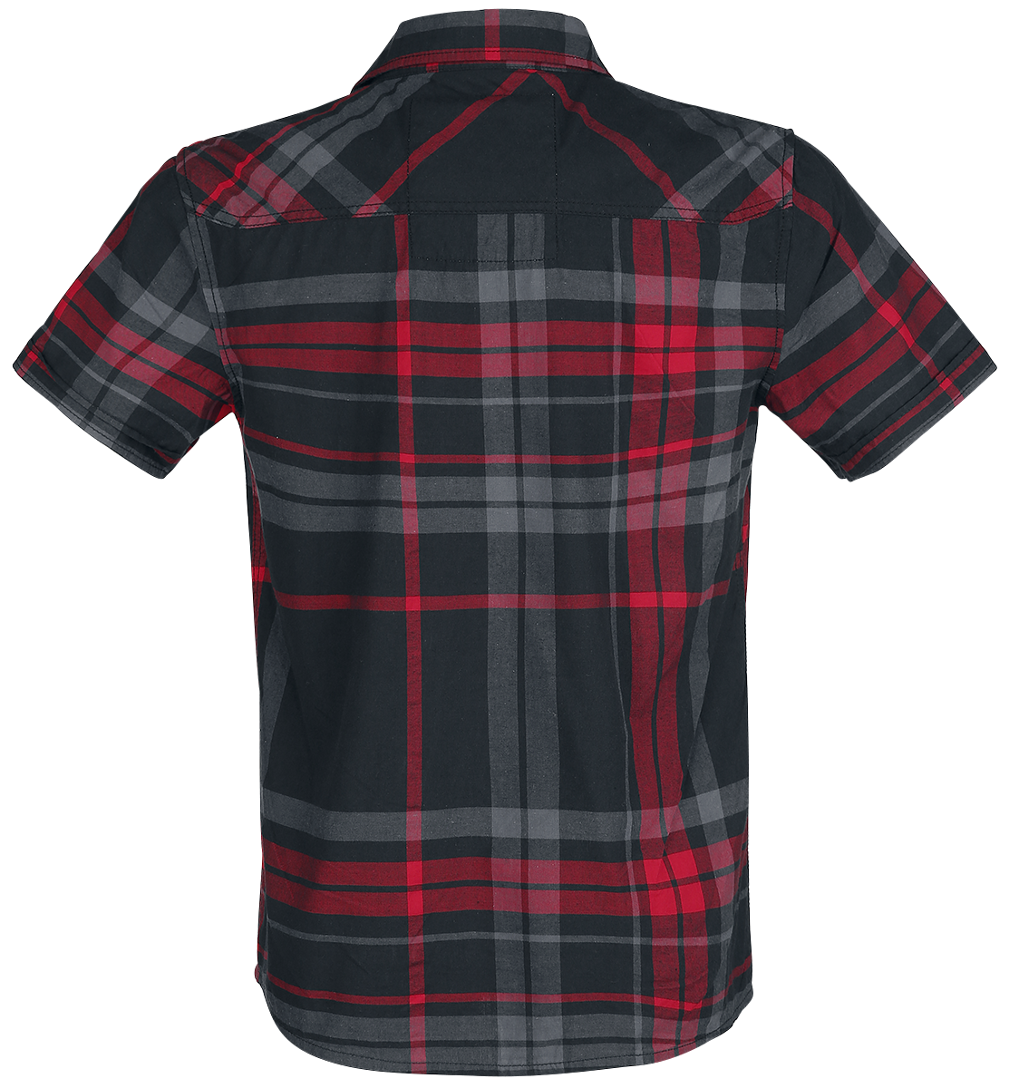 Chemise manches courtes  de Brandit - Chemise à carreaux Mike - S à 5XL - pour Homme - noir/anthracite/rouge - Brandit - View 2