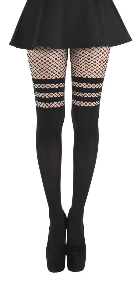 Collant Gothic de Pamela Mann - Collant Résille - Standard - pour Femme - noir - Pamela Mann
