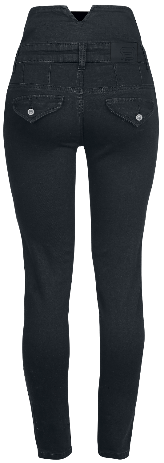 Jean  de RED by EMP - Jean Taille Haute - W27L32 à W38L34 - pour Femme - noir - RED by EMP - View 2