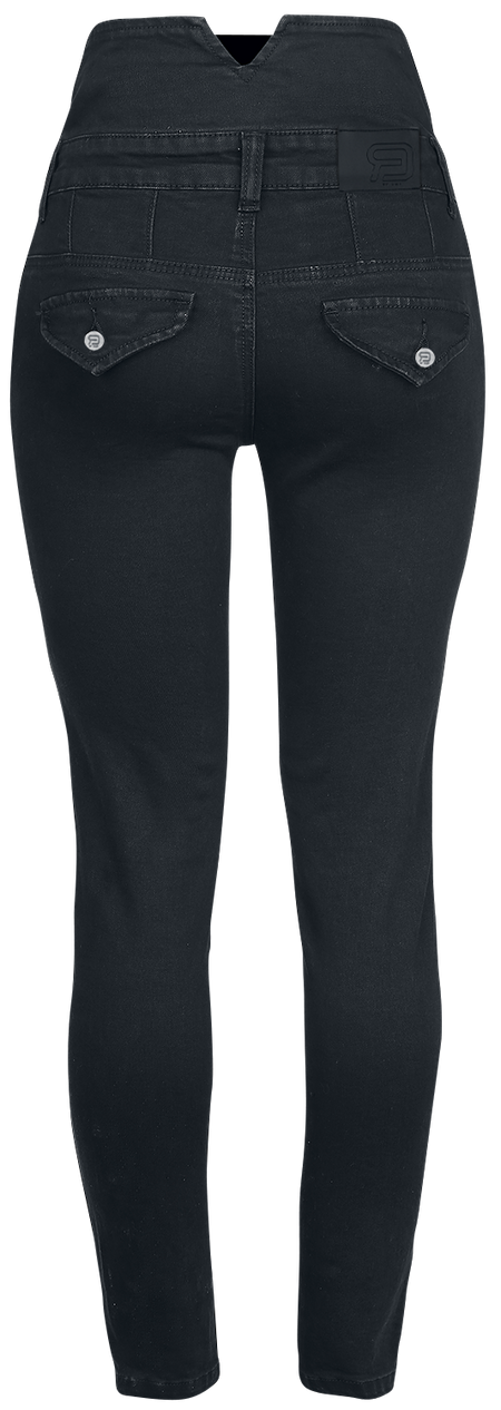 Jean  de RED by EMP - Jean Taille Haute - W27L32 à W38L34 - pour Femme - noir - RED by EMP - View 2