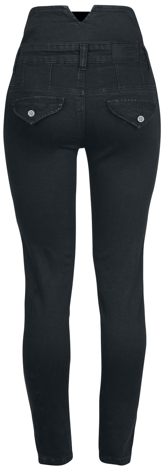 Jean  de RED by EMP - Jean Taille Haute - W27L32 à W38L34 - pour Femme - noir - RED by EMP - View 2