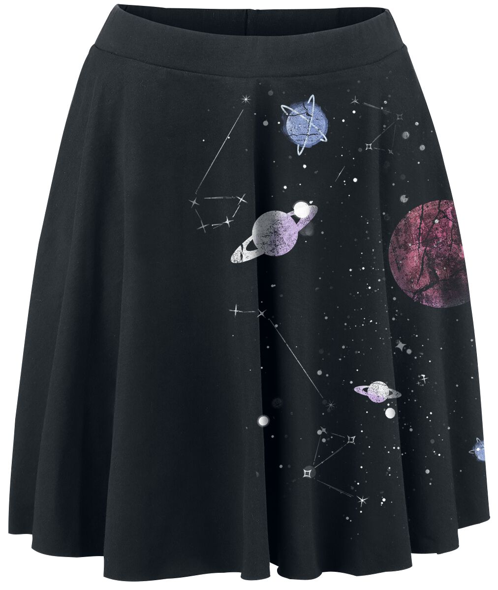 Jupe courte  de Outer Vision - Planetarium - S à XXL - pour Femme - noir - Outer Vision