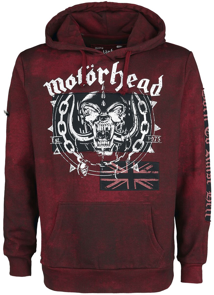 Sweat-shirt à capuche  de Motörhead - EMP Signature Collection - S à L - pour Homme - bordeaux - Motörhead