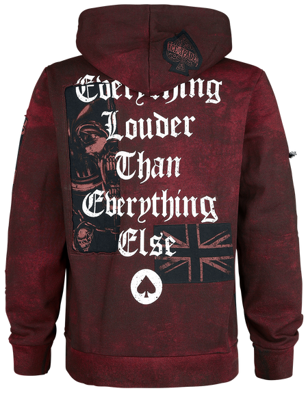 Sweat-shirt à capuche  de Motörhead - EMP Signature Collection - S à L - pour Homme - bordeaux - Motörhead - View 2