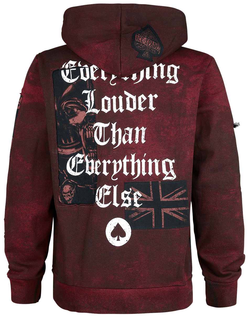 Sweat-shirt à capuche  de Motörhead - EMP Signature Collection - S à L - pour Homme - bordeaux - Motörhead - View 2