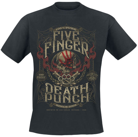 T-Shirt Manches courtes  de Five Finger Death Punch - 100 Proof T-shirt - S à 5XL - pour Homme - noir - Five Finger Death Punch
