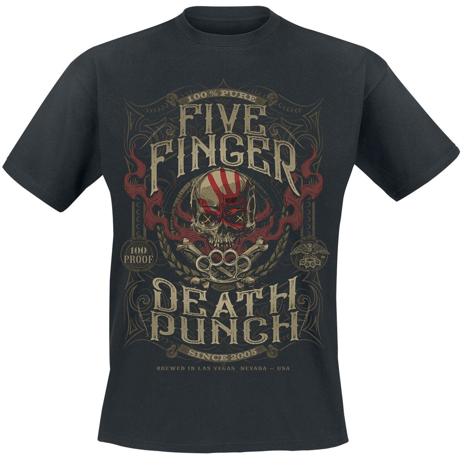 T-Shirt Manches courtes  de Five Finger Death Punch - 100 Proof T-shirt - S à 5XL - pour Homme - noir - Five Finger Death Punch