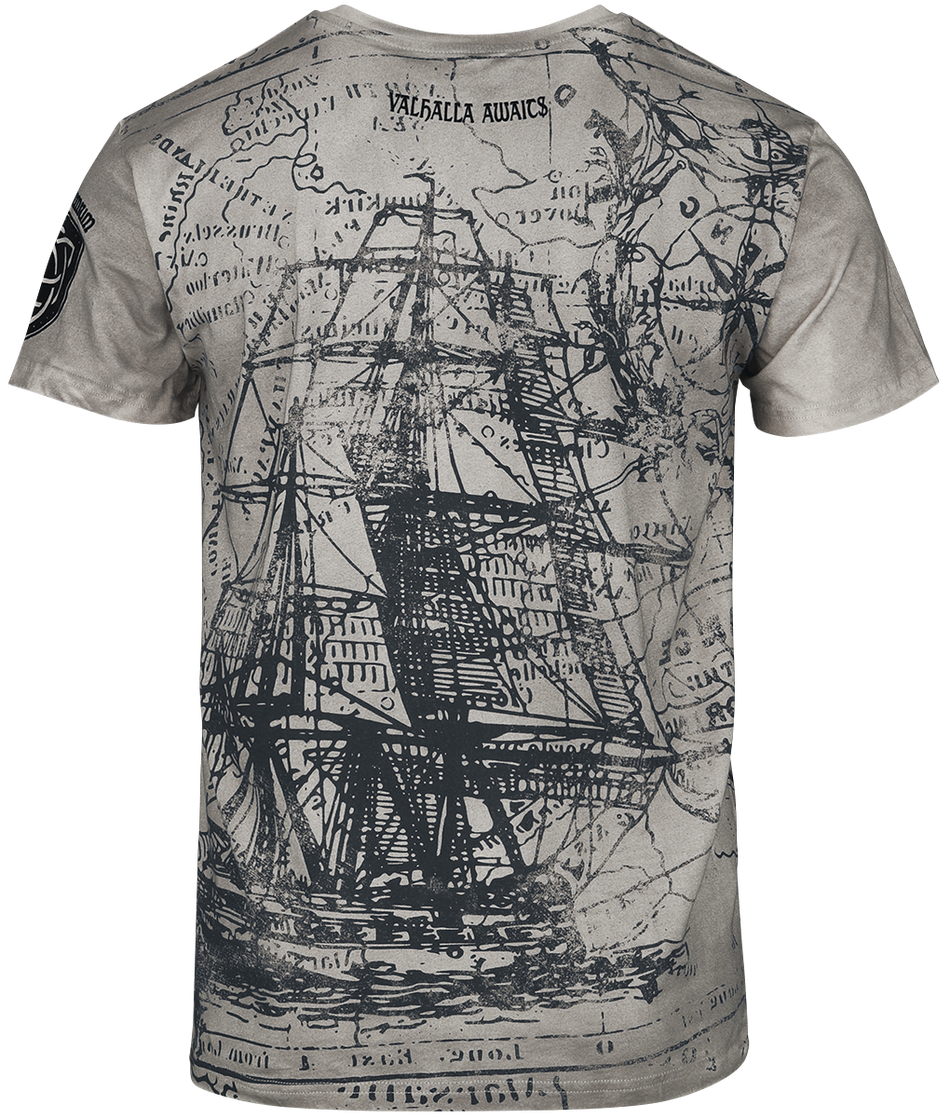 T-Shirt Manches courtes  de Black Premium by EMP - Rebel Soul - M à 5XL - pour Homme - gris - Black Premium by EMP - View 2