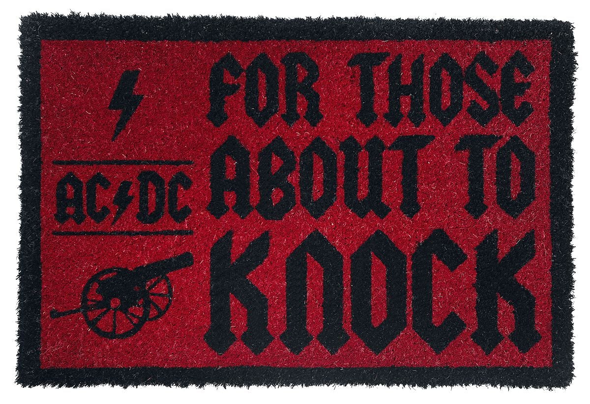 Paillasson  de AC/DC - For those about to knock - pour Unisexe - rouge/noir - AC/DC