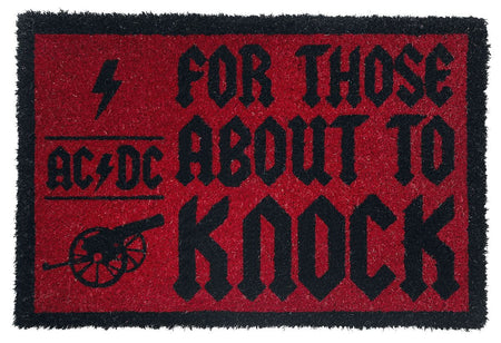 Paillasson  de AC/DC - For those about to knock - pour Unisexe - rouge/noir - AC/DC