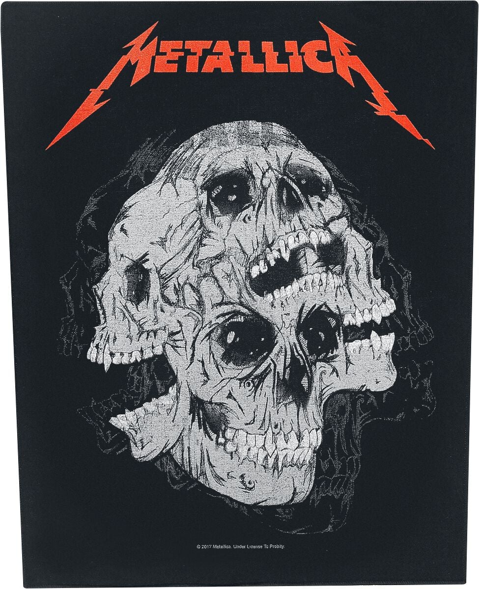 Dossard  de Metallica - Skulls - pour Indifférent - noir/rouge/gris - metallica