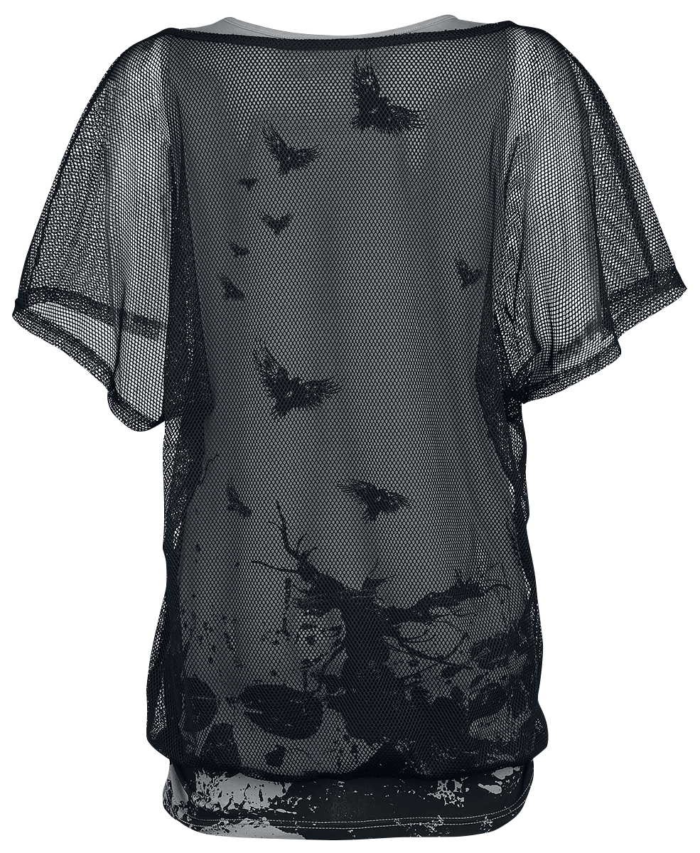 T-Shirt Manches courtes  de Black Premium by EMP - When The Heart Rules The Mind - S à 5XL - pour Femme - gris/noir - Black Premium by EMP - View 2