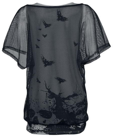 T-Shirt Manches courtes  de Black Premium by EMP - When The Heart Rules The Mind - S à 5XL - pour Femme - gris/noir - Black Premium by EMP - View 2