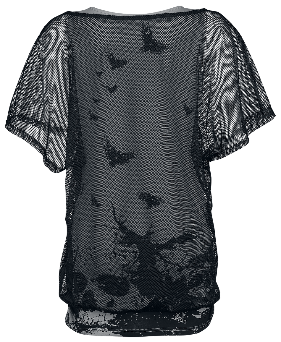 T-Shirt Manches courtes  de Black Premium by EMP - When The Heart Rules The Mind - S à 5XL - pour Femme - gris/noir - Black Premium by EMP - View 2