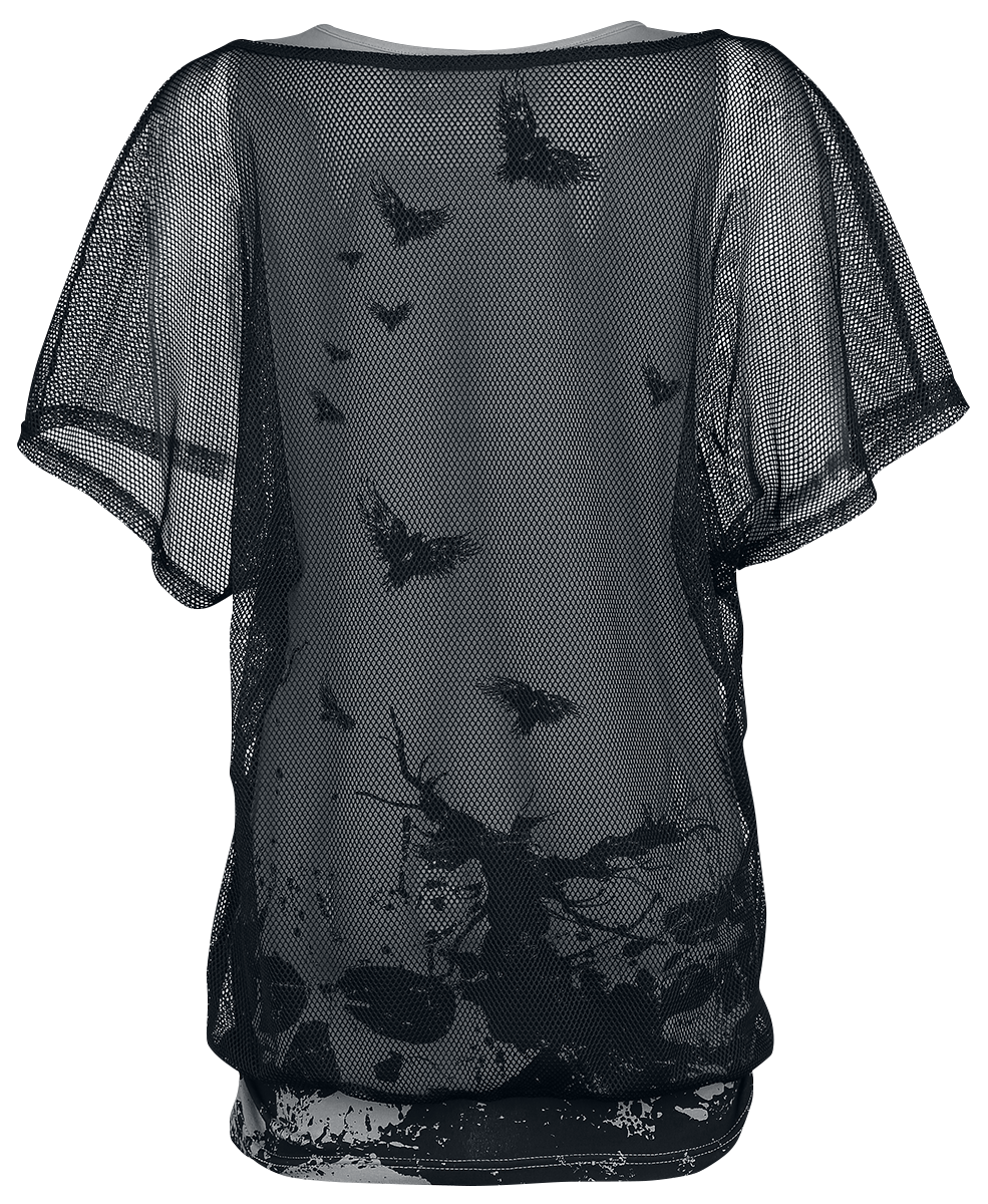 T-Shirt Manches courtes  de Black Premium by EMP - When The Heart Rules The Mind - S à 5XL - pour Femme - gris/noir - Black Premium by EMP - View 2