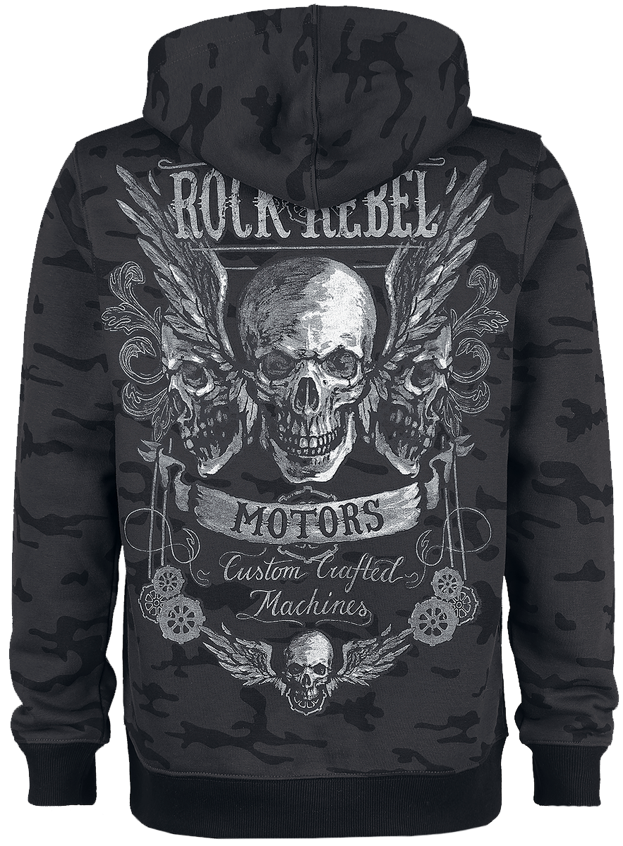 Sweat-shirt à capuche  de Rock Rebel by EMP - Bodies - S à 5XL - pour Homme - gris foncé - Rock Rebel by EMP - View 2