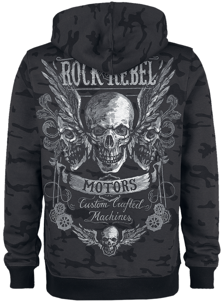 Sweat-shirt à capuche  de Rock Rebel by EMP - Bodies - S à 5XL - pour Homme - gris foncé - Rock Rebel by EMP - View 2