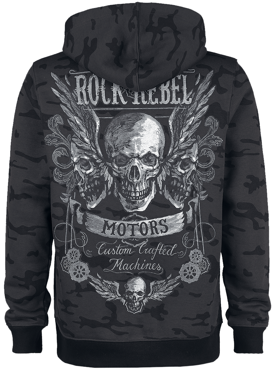 Sweat-shirt à capuche  de Rock Rebel by EMP - Bodies - S à 5XL - pour Homme - gris foncé - Rock Rebel by EMP - View 2
