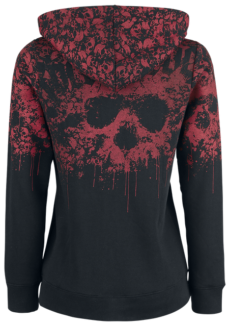 Sweat-shirt zippé à capuche  de Rock Rebel by EMP - Freaking Out Loud - S à XXL - pour Femme - noir - Rock Rebel by EMP - View 2