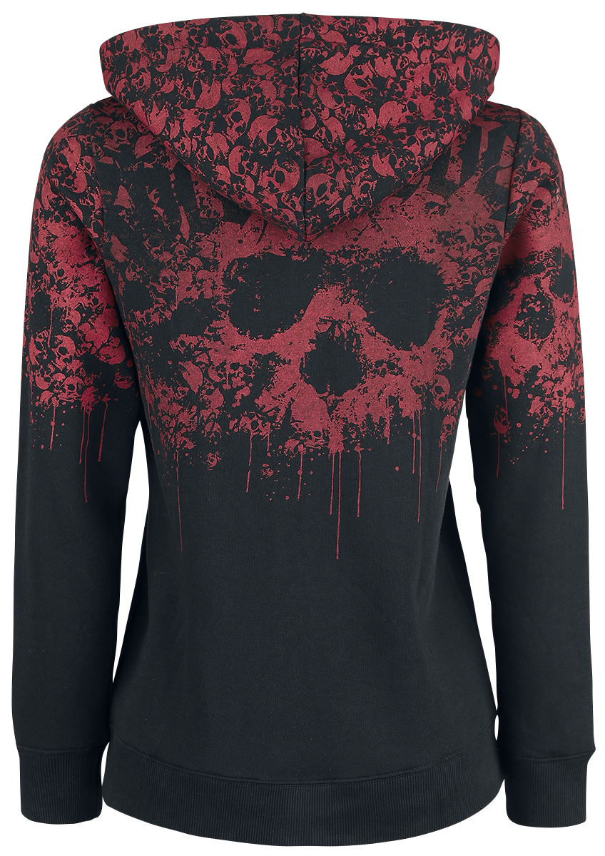 Sweat-shirt zippé à capuche  de Rock Rebel by EMP - Freaking Out Loud - S à XXL - pour Femme - noir - Rock Rebel by EMP - View 2